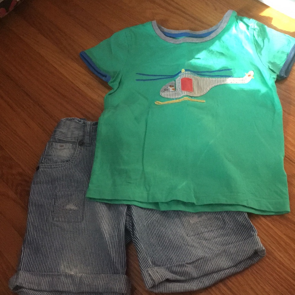 Baby Boden 3/4 top & Osh Kosh size 4 shorts